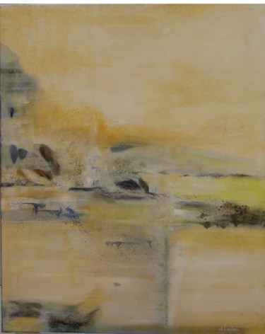 Peinture intitulée "Collines" par Arlette Loubet, Œuvre d'art originale, Huile