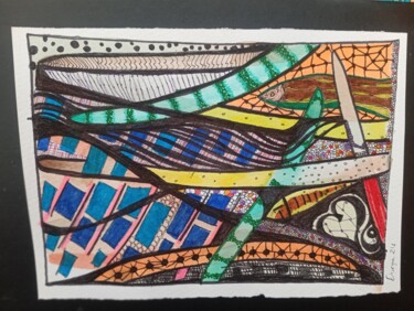 Painting titled "organicismos l" by Maria Durga, Original Artwork, Watercolor