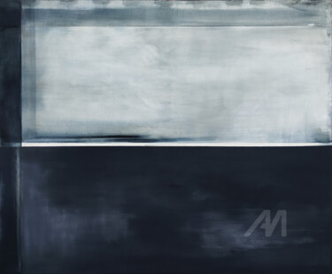 Peinture intitulée "Graphite and white…" par Maja Gajewska, Œuvre d'art originale, Huile Monté sur Châssis en bois