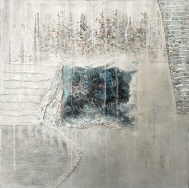 Painting titled "Faille oblique" by Inga, Original Artwork, Acrylic Mounted on Wood Stretcher frame