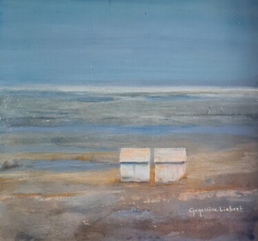 Painting titled "Duo" by Geneviève Liebert, Original Artwork, Acrylic