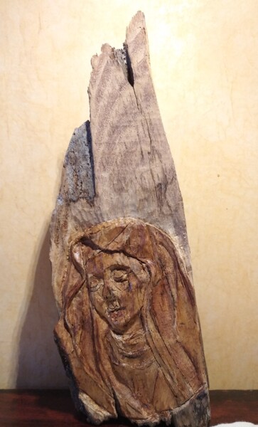 Sculpture intitulée "Pour toi" par Martine Chatain Ottelé, Œuvre d'art originale, Bois