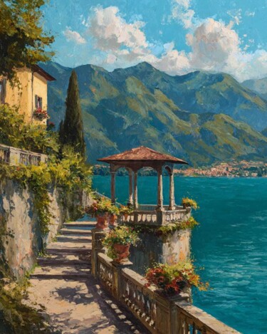 Painting titled "Картина маслом тихи…" by Anna S., Original Artwork, Oil