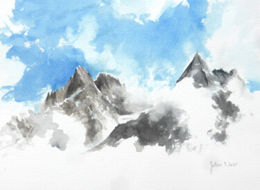 Malerei mit dem Titel "Apparition des Gran…" von Philippe Juttens, Original-Kunstwerk, Aquarell