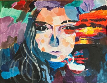 Malerei mit dem Titel "colors of thought" von Milana Butterfly, Original-Kunstwerk, Acryl