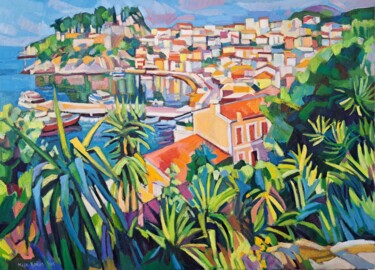 Painting titled "View of Parga" by Maja Djokic Mihajlovic, Original Artwork, Oil