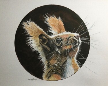 Painting titled "HUM, ça sent la noi…" by Michel Cendra-Terrassa, Original Artwork, Watercolor