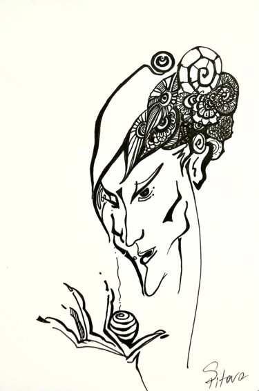 "Palms hold worlds.…" başlıklı Resim Sveta Titova tarafından, Orijinal sanat, Jel kalem