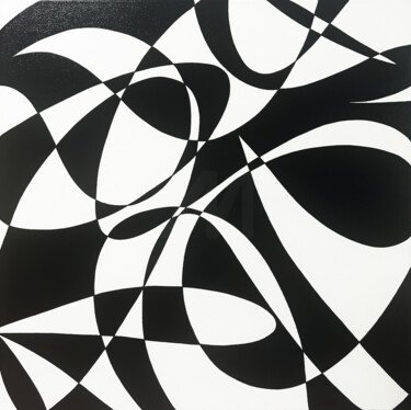 Painting titled "KNOT AGAIN" by Hou Soon Ming, Original Artwork, Acrylic