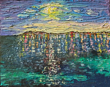 "The lights of Istan…" başlıklı Tablo Сергей Гонтаровский (Serhii Hontarovskyi) tarafından, Orijinal sanat, Petrol Ahşap Sed…