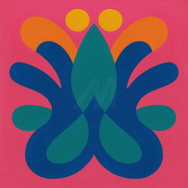 Arts numériques intitulée "Symétrie Éclatante…" par Yahya Ahssaini, Œuvre d'art originale, Peinture numérique