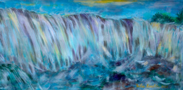 Malerei mit dem Titel "Niagara Falls. The…" von Yuliia Kovalska, Original-Kunstwerk, Acryl