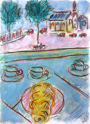 "Feuilleté au fromage" başlıklı Tablo Jean Mirre tarafından, Orijinal sanat, Petrol