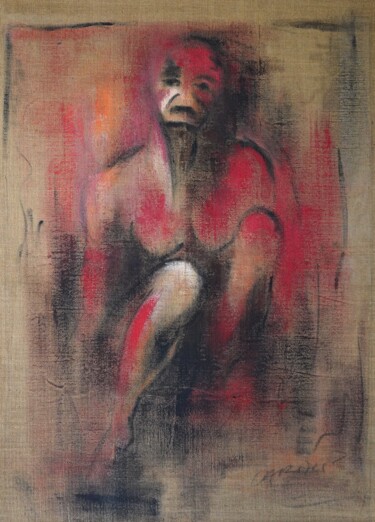 "Souffrance" başlıklı Tablo Danielle Caralp tarafından, Orijinal sanat, Akrilik Ahşap Sedye çerçevesi üzerine monte edilmiş