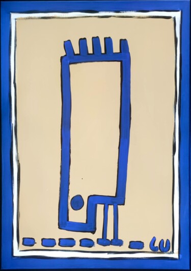 Peinture intitulée "Blue Kind" par Luc Villard, Œuvre d'art originale, Acrylique Monté sur Châssis en bois