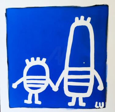 Peinture intitulée "Le Duo d'Exception" par Luc Villard, Œuvre d'art originale, Acrylique Monté sur Châssis en bois