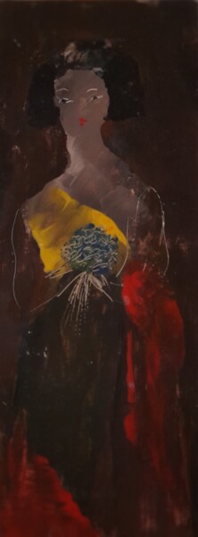 "Девушка с незабудка…" başlıklı Tablo Ekaterine Koiava tarafından, Orijinal sanat, Guaş boya