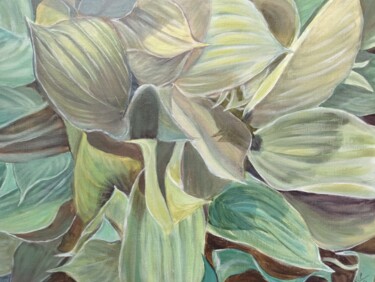 "Hosta Leaves   Лист…" başlıklı Tablo Svetlana Rytkina tarafından, Orijinal sanat, Akrilik