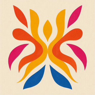 Arts numériques intitulée "Éclat Vital – Danse…" par Yahya Ahssaini, Œuvre d'art originale, Peinture numérique