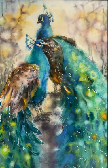 "Whisper of Feathers" başlıklı Tablo Artsilviia tarafından, Orijinal sanat, Suluboya