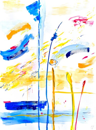 "Traumzeit I" başlıklı Tablo Klaus Stieghorst (KS) tarafından, Orijinal sanat, Akrilik