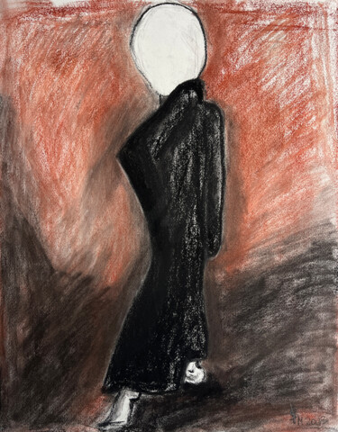 Drawing titled "98HT / Lover - {$M}" by Leni Smoragdova, Original Artwork, Chalk