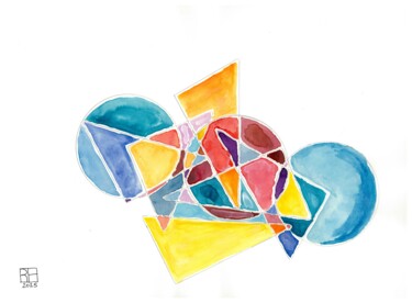 Malerei mit dem Titel "Carnet été 2025 003" von François Rigler, Original-Kunstwerk, Aquarell