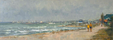 "Summer Coastal Land…" başlıklı Tablo Artem Bilobrovskyi tarafından, Orijinal sanat, Petrol Ahşap Sedye çerçevesi üzerine mo…