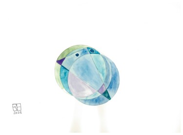 Malerei mit dem Titel "Carnet été 2025 023" von François Rigler, Original-Kunstwerk, Aquarell