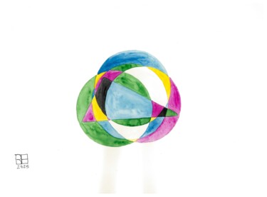 Malerei mit dem Titel "Carnet été 2025 024" von François Rigler, Original-Kunstwerk, Aquarell