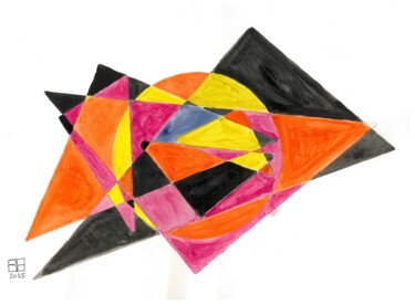 Malerei mit dem Titel "Carnet été 2025 033" von François Rigler, Original-Kunstwerk, Aquarell