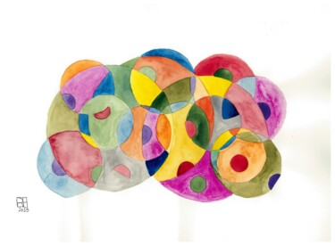 Malerei mit dem Titel "Carnet été 2025 045" von François Rigler, Original-Kunstwerk, Aquarell