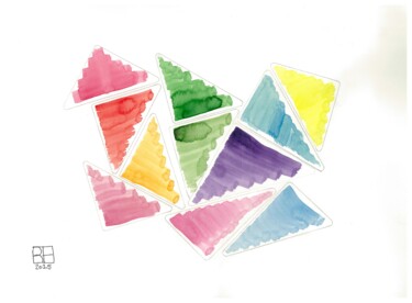 Malerei mit dem Titel "Carnet été 2025 047" von François Rigler, Original-Kunstwerk, Aquarell