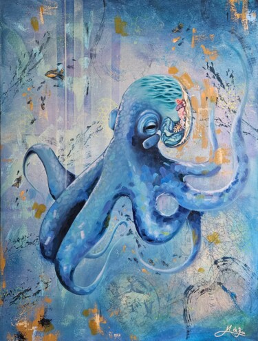 Painting titled "Émergence" by Melissa De Brabandere, Original Artwork, Acrylic