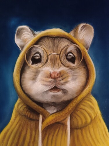 Σχέδιο με τίτλο "MIMI SOURIS" από Cathy, Αυθεντικά έργα τέχνης, Παστέλ