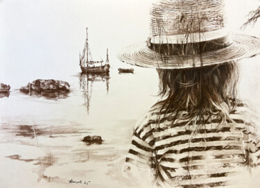 "Его Корабли" başlıklı Resim Boytsov tarafından, Orijinal sanat, Kalem