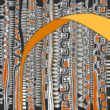 Arte digital titulada "Phrasés textiles" por Sylvie Dessert (Syl), Obra de arte original, Pintura Digital