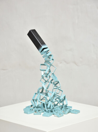 Sculpture intitulée "Pastel Section" par Yannick Bouillault, Œuvre d'art originale, Résine