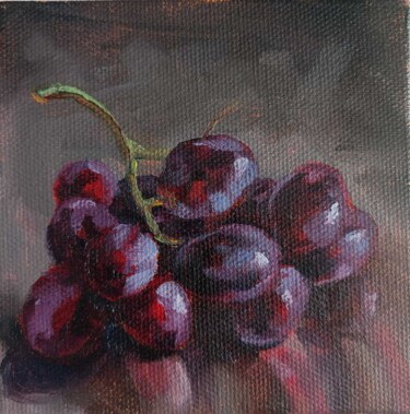 Painting titled "Grapes" by Dalina, Original Artwork, Oil