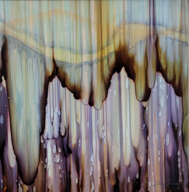 Painting titled "Molten Earth" by Fran Duncan, Original Artwork, Ink