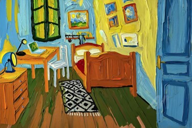 "La chambre de Van G…" başlıklı Dijital Sanat Farouk Ferrah tarafından, Orijinal sanat, AI tarafından oluşturulan görüntü