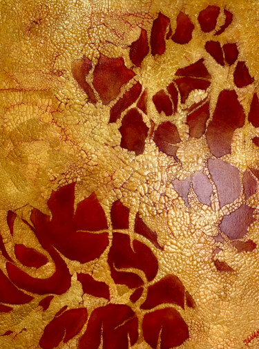 Malarstwo zatytułowany „Twillight” autorstwa Jérôme Blond, Oryginalna praca, Kolaże Zamontowany na Drewniana rama noszy