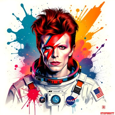 Digitale Kunst getiteld "STARMAN-SANE IN SPA…" door Otis Porritt, Origineel Kunstwerk, 2D Digital Work