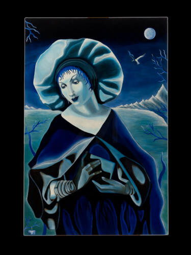 Druckgrafik mit dem Titel "Diotima" von Linnominato Art, Original-Kunstwerk, Digitaldruck Auf Aluminium montiert