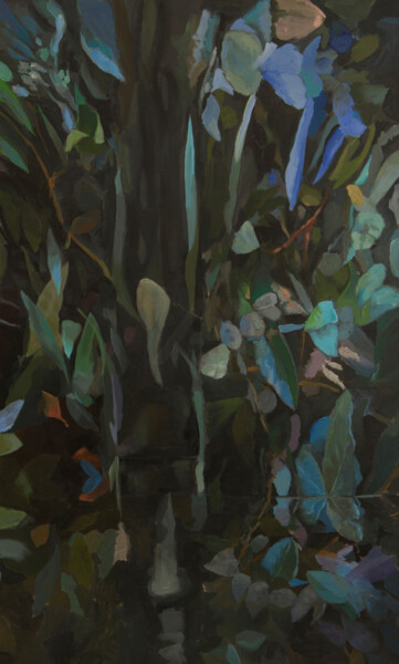 Painting titled "Reflejos" by Luisa Pagola, Original Artwork, Acrylic Mounted on Wood Stretcher frame