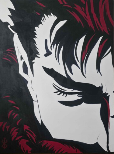 Картина под названием "Guts — Sous l’ombre…" - Arkas, Подлинное произведение искусства, Акрил Установлен на Деревянная рама…