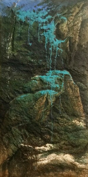 Painting titled "Ancient Rock Textur…" by Yang Yang, Original Artwork, Acrylic