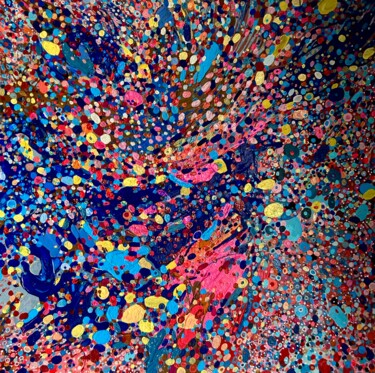 Painting titled "Explosion of Color…" by Julia Brinkfrau, Original Artwork, Acrylic