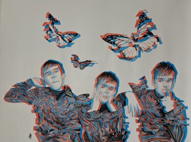 Painting titled "Noa" by Mike Bourmier, Original Artwork, Acrylic