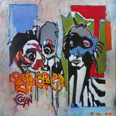 Peinture intitulée "AMERICAN NIGHTMARE" par Claude Géan, Œuvre d'art originale, Acrylique Monté sur Châssis en bois